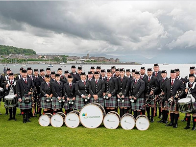 Imagen de la ScottishPower Pipe Band
