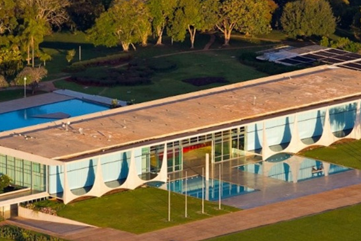 Palacio de la Alvorada, residencia oficial del presidente de la República Federativa de Brasil.
