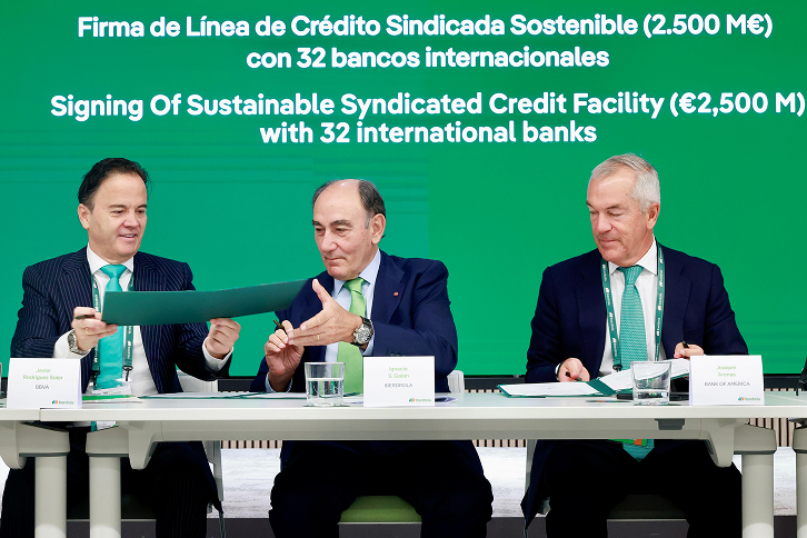 Iberdrola firma una línea de crédito por 2.500 millones de euros con 32 bancos internacionales