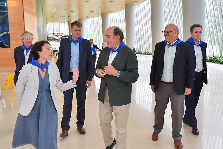 El presidente de Iberdrola, Ignacio Galán, se ha reunido hoy en Bilbao con el equipo directivo de la companía