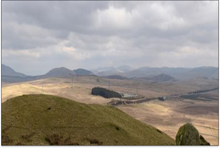 Paisaje de Redshaw, en South Lanarkshire, donde ScottishPower Energy Networks construirá una nueva subestación eléctrica.