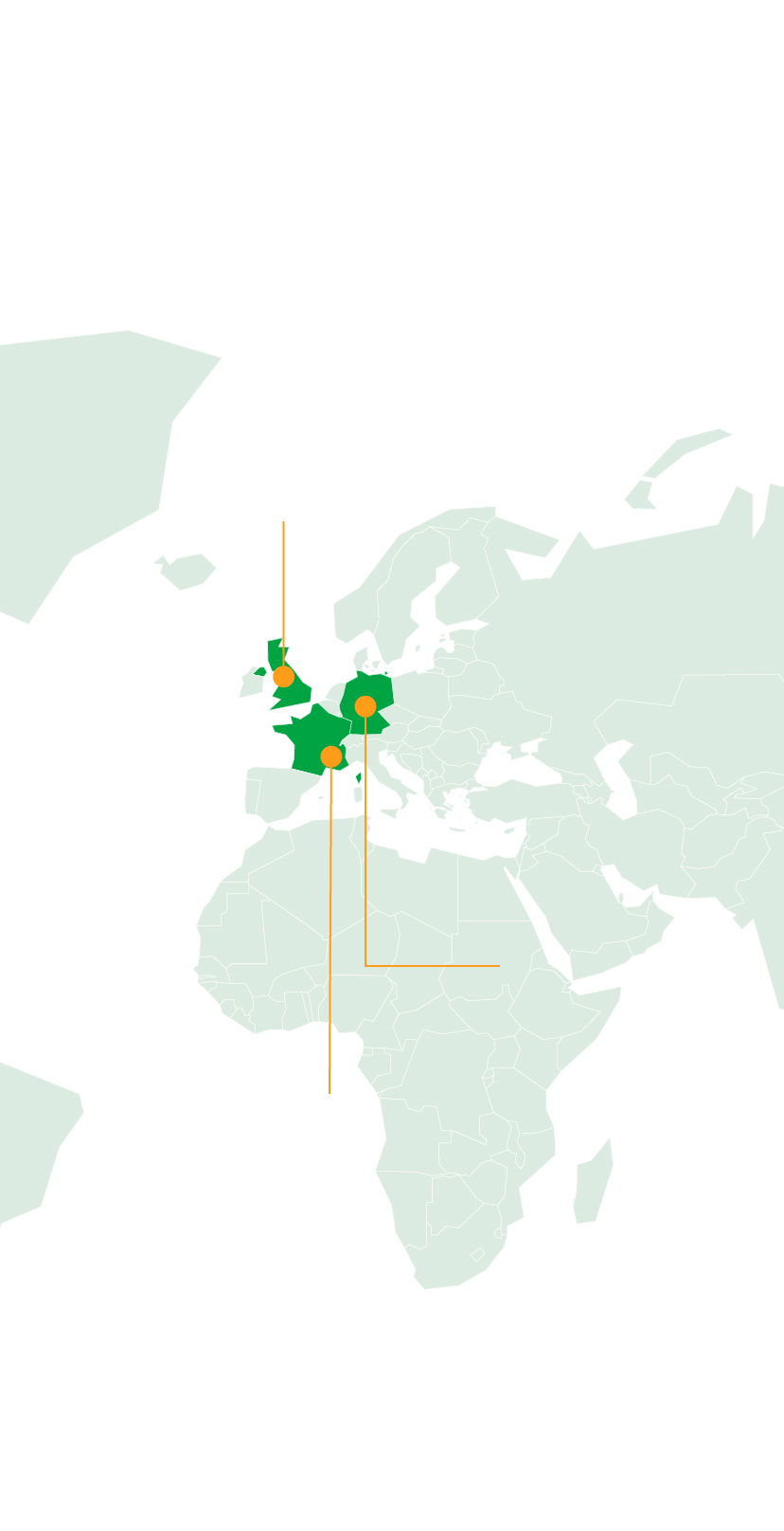 Mapa de Europa y África